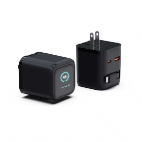 65W display charger with retractable cable