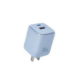 US Folding 30W A+C New Jelly mini transparent GaN charger