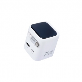 70W display charger with retractable cable