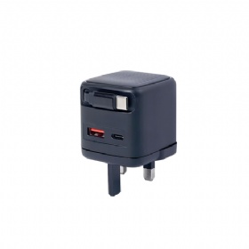 30W charger with retractable cable