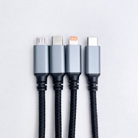 Type-c 3-in-1 High Current Braided Datacable