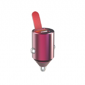 30W Zinc Alloy Car Charger USB+Type-c Fast Charging